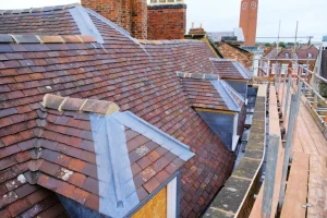 scaffolding around reroof