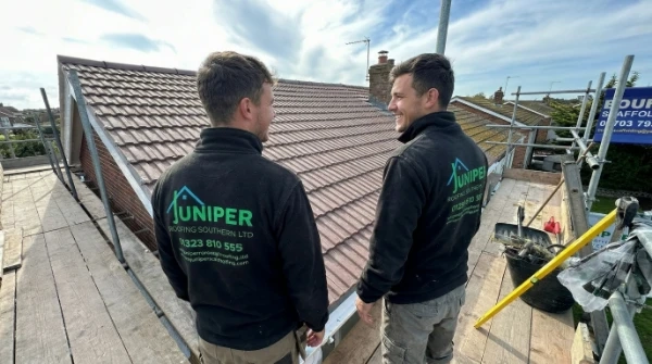 Juniper Roofing Southern Team Chatting